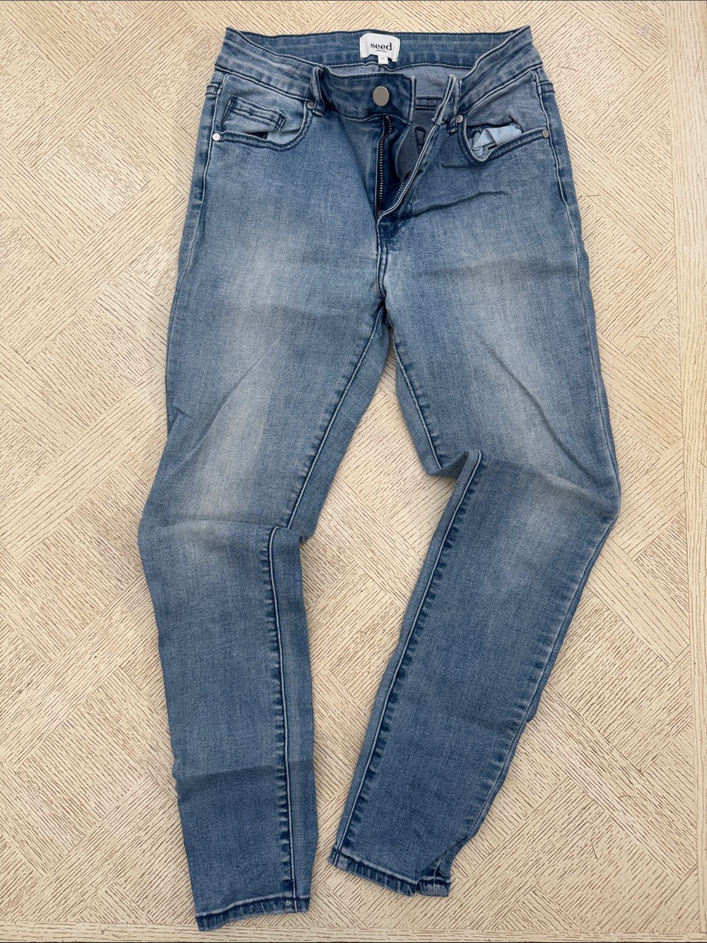 Seed Heritage High-Rise Women’s Skinny Jeans in Faded Blue